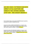 ACG 2021 EXAM 1 PATTERSON EXAM WITH CORRECT ACTUAL QUESTIONS AND CORRECTLY WELL DEFINED ANSWERS LATEST 2025 - 2026 ALREADY GRADED A&plus; 