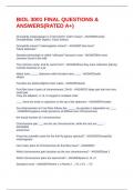 BIOL 3001 FINAL QUESTIONS & ANSWERS&lpar;RATED A&plus;&rpar;