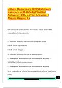 USABO Open Exam 2025&sol;2026 Exam  Questions with Detailed Verified  Answers &lpar;100&percnt; Correct Answers&rpar; &vert;  Already Graded A&plus; 