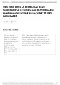 HESI MED SURG v1 2025&vert;Actual Exam Test&lpar;MULTIPLE CHOICES&rpar; and &lpar;RATIONALES&rpar; questions and verified answers &vert;GET IT 100&percnt; ACCURATE&excl;&excl;