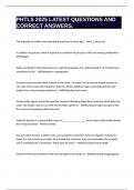 PHTLS 2025 LATEST QUESTIONS AND CORRECT ANSWERS&period;