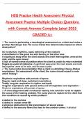 HESI Practice Health Assessment Physical  Assessment Practice Multiple Choices Questions  with Correct Answers Complete Latest 2025  GRADED A&plus;