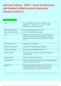 Instructor Training &ndash; GPSTC &sol; Actual Test Questions with Detailed Verified Answers & Rationales &lpar;Already Graded A&plus;&rpar; 