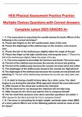 HESI Physical Assessment Practice Practice  Multiple Choices Questions with Correct Answers  Complete Latest 2025 GRADED A&plus; 