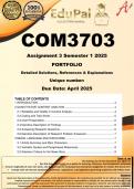 COM3703 Assignment 3 PORTFOLIO (COMPLETE GUIDELINE) Semester 1 2025