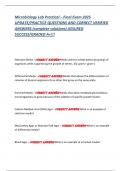Microbiology Lab Practical &ndash; Final Exam 2025  UPDATE&sol;PRACTICE QUESTIONS AND CORRECT VERIFIED  ANSWERS &lpar;complete solutions&rpar; ASSURED  SUCCESS&sol;GRADED A&plus;&excl;&excl;&excl;