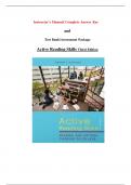Active Reading Skills&colon; Reading and Critical Thinking in College&comma; 3rd Edition &ndash; Kathleen T&period; McWhorter &ndash; Instructor&rsquo;s Manual and Test Bank Chapters 1&ndash;12