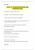 TAUC PF EXAM QUESTIONS AND ANSWERS 2025