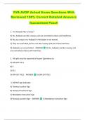 YVR AVOP Actual Exam Questions With  Reviewed 100&percnt; Correct Detailed Answers   Guaranteed Pass&excl;&excl; 