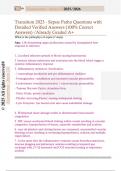 Transition 2023 - Sepsis Patho Questions with  Detailed Verified Answers &lpar;100&percnt; Correct  Answers&rpar; &sol;Already Graded A&plus;