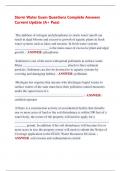 Storm Water Exam Questions Complete Answers  Current Update &lpar;A&plus; Pass&rpar; 