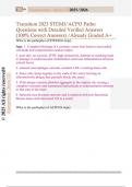 Transition 2023 STEMI&sol;ACPO Patho Questions with Detailed Verified Answers  &lpar;100&percnt; Correct Answers&rpar; &sol;Already Graded A&plus;