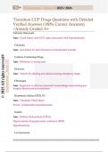 Transition CCP Drugs Questions with Detailed  Verified Answers &lpar;100&percnt; Correct Answers&rpar;  &sol;Already Graded A&plus;