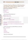 Transition Paeds and Obsetrics CPGs Questions  with Detailed Verified Answers &lpar;100&percnt; Correct  Answers&rpar; &sol;Already Graded A&plus;