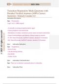 Transition Respiratory Meds Questions with  Detailed Verified Answers &lpar;100&percnt; Correct  Answers&rpar; &sol;Already Graded A&plus;