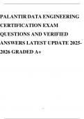 PALANTIR DATA ENGINEERING CERTIFICATION EXAM QUESTIONS AND VERIFIED ANSWERS LATEST UPDATE 2025-2026 GRADED A&plus;&period;