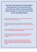 WGU DO27 FINAL EXAM STUDY GUIDE NEWEST  2025&sol;2026 LATEST ACTUAL EXAM WITH 90&plus;  QUESTIONS AND CORRECT DETAILED ANSWERS  ALREADY GRADED A&plus; &sol; WGU D027 STUDY GUIDE  ACTUAL EXAM &lpar;BRAND NEW&rpar;