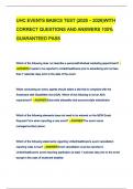 UHC EVENTS BASICS TEST &lpar;2025 &ndash; 2026&rpar;WITH CORRECT QUESTIONS AND ANSWERS 100&percnt; GUARANTEED PASS