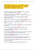 PSYC62 Exam &lpar;Lec 7-12&rpar; 180 ACTUAL QUESTIONS AND ANSWERS &lpar;A&plus; GUIDE SOLUTION&rpar; NEWEST 2025&sol;2026