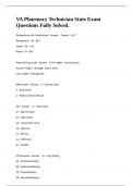 VA Pharmacy Technician State Exam Questions Fully Solved&period;