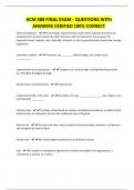 HCM 388 FINAL EXAM - QUESTIONS WITH ANSWERS VERIFIED 100&percnt; CORRECT