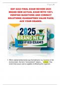 EDF 6222 FINAL EXAM REVIEW 2025  BRAND NEW ACTUAL EXAM WITH 100&percnt;  VERIFIED QUESTIONS AND CORRECT  SOLUTIONS&vert; GUARANTEED VALUE PACK&vert;  ACE YOUR GRADES&period;