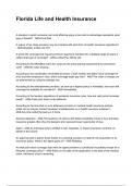 Florida Life and Health Insurance &lpar;2025&sol;2026 NEWEST UPDATE&rpar; COMPLETE QUESTIONS AND VERIFIED ANSWERS ALREADY GRADED A&plus;&excl;&excl;
