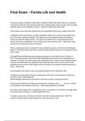 Final Exam - Florida Life and Health&lpar;2025&sol;2026 NEWEST UPDATE&rpar; COMPLETE QUESTIONS AND VERIFIED ANSWERS ALREADY GRADED A&plus;&excl;&excl;