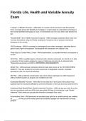 Florida Life&comma; Health and Variable Annuity Exam &lpar;2025&sol;2026 NEWEST UPDATE&rpar; COMPLETE QUESTIONS AND VERIFIED ANSWERS ALREADY GRADED A&plus;&excl;&excl;