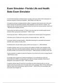 Exam Simulator- Florida Life and Health State Exam Simulator &lpar;2025&sol;2026 NEWEST UPDATE&rpar; COMPLETE QUESTIONS AND VERIFIED ANSWERS ALREADY GRADED A&plus;&excl;&excl;