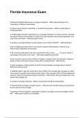 Florida Insurance Exam &lpar;2025&sol;2026 NEWEST UPDATE&rpar; COMPLETE QUESTIONS AND VERIFIED ANSWERS ALREADY GRADED A&plus;&excl;&excl;