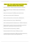PHRM 4300&colon; VITAL SIGNS EXAM QUESTIONS WITH ANSWERS VERIFIED 100&percnt; CORRECT