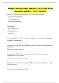 PHRM 3004 MIDTERM REVIEW QUESTIONS WITH ANSWERS VERIFIED 100&percnt; CORRECT