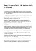 Exam Simulator FL-LH - FL Health and Life and Annuity &lpar;2025&sol;2026 NEWEST UPDATE&rpar; COMPLETE QUESTIONS AND VERIFIED ANSWERS ALREADY GRADED A&plus;&excl;&excl;