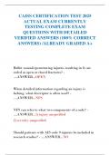 CAISS CERTIFICATION TEST 2025 ACTUAL EXAM CURRENTLY TESTING COMPLETE EXAM QUESTIONS WITH DETAILED VERIFIED ANSWERS &lpar;100&percnt; CORRECT ANSWERS&rpar; &sol;ALREADY GRADED A&plus;
