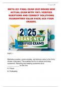 MKTG 201 FINAL EXAM 2025 BRAND NEW  ACTUAL EXAM WITH 100&percnt; VERIFIED  QUESTIONS AND CORRECT SOLUTIONS&vert;  GUARANTEED VALUE PACK&vert; ACE YOUR  GRADES&period; 
