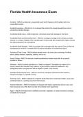 Florida Health Insurance Exam &lpar;2025&sol;2026 NEWEST UPDATE&rpar; COMPLETE QUESTIONS AND VERIFIED ANSWERS ALREADY GRADED A&plus;&excl;&excl;