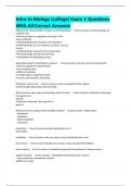 Intro to Biology &lpar;college&rpar; Exam 1 Questions With All Correct Answers