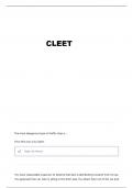 CLEET CERT TEST REVIEW QUESTIONS AND VERIFIED ANSWERS