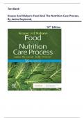 Test Bank for Krause and Mahan's Food and the Nutrition Care Process&comma; 16th Edition by Raymond&comma; Chapters 1 - 45 Covered&comma;&vert;&vert; Complete Latest Guide&vert;&vert; Well Elaborated Answers
