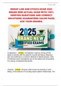 RDHAP LAW AND ETHICS EXAM 2025  BRAND NEW ACTUAL EXAM WITH 100&percnt;  VERIFIED QUESTIONS AND CORRECT  SOLUTIONS&vert; GUARANTEED VALUE PACK&vert;  ACE YOUR GRADES&period;