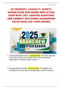 SC PROPERTY&comma; CASUALTY&comma; SURETY&comma;  MARINE EXAM 2025 BRAND NEW ACTUAL  EXAM WITH 100&percnt; VERIFIED QUESTIONS  AND CORRECT SOLUTIONS&vert; GUARANTEED  VALUE PACK&vert; ACE YOUR GRADES&period;