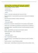 INTRODUCTION TO RESEARCH METHODOLOGY SUMMARY  NOTES QUESTIONS WITH CORRECT ANSWERS GRADED A&plus; 