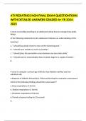 ATI PEDIATRICS NGN FINAL EXAM QUESTIONTIONS WITH DETAILED ANSWERS GRADED A&plus; YR 2024-2025