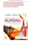 Test Bank Environmental Health Stanhope&colon; Public Health Nursing&colon; Population-Centered Health Care in the Community&comma;10th Edition  Revised Edition 2025 Graded A&plus; 