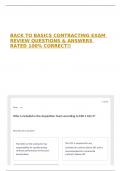 BACK TO BASICS CONTRACTING EXAM REVIEW QUESTIONS & ANSWERS RATED 100&percnt; CORRECT&excl;&excl;