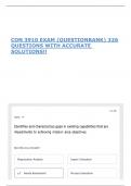 CON 3910 EXAM &lpar;QUESTIONBANK&rpar; 326 QUESTIONS WITH ACCURATE SOLUTIONS&excl;&excl;