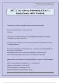 ACCT 211-Liberty University EXAM 1 Study Guide 100&percnt; Verified&period;