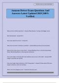 Amazon Driver Exam Questions And Answers Latest Updated 2025 &vert;100&percnt; Verified&period;