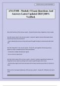 ANAT100 - Module 5 Exam Questions And Answers Latest Updated 2025 &vert;100&percnt; Verified&period;